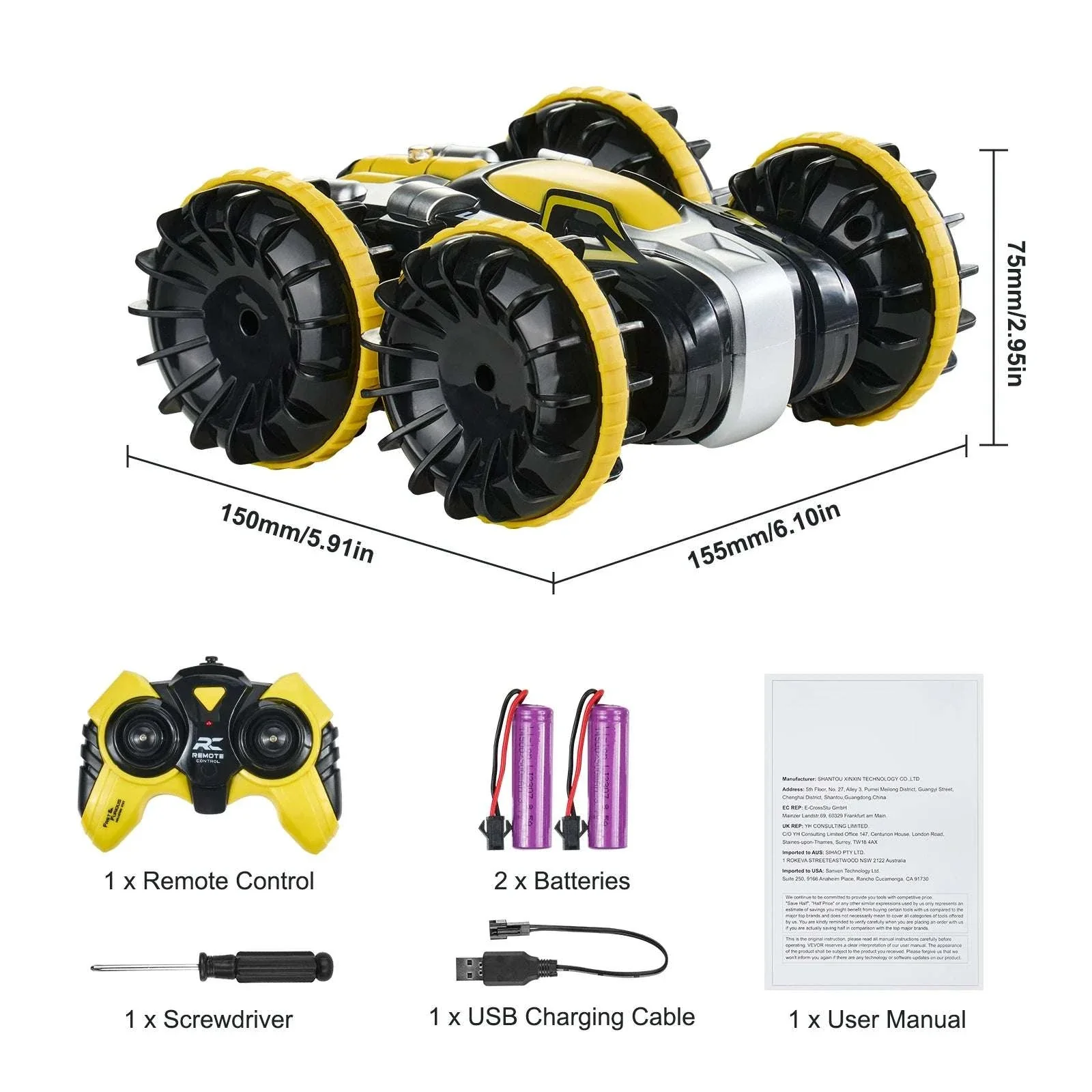 Amphibious RC Car Boat 2.4GHz Stunt Vehicle for Land & Water - Image 15