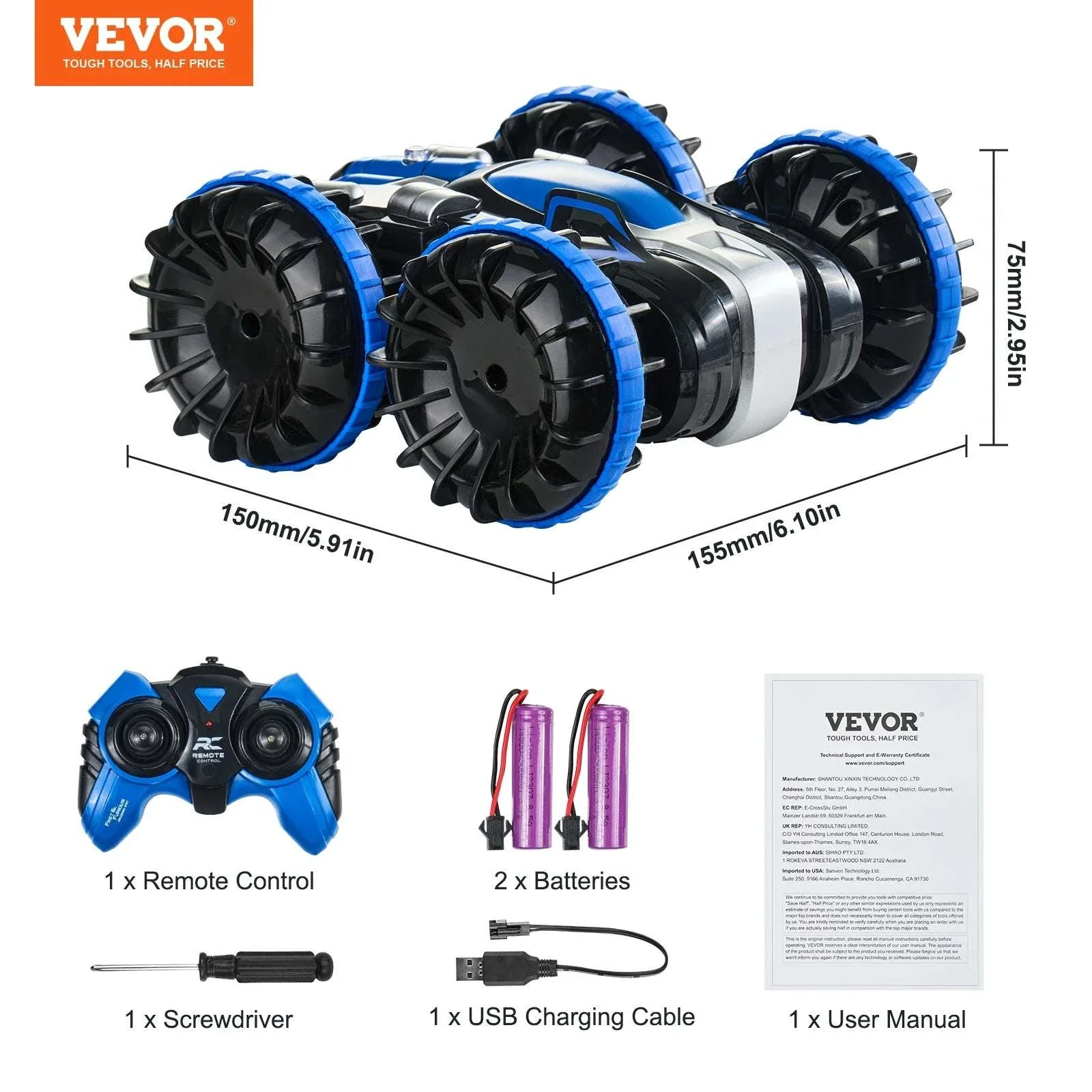 Amphibious RC Car Boat 2.4GHz Stunt Vehicle for Land & Water - Image 16