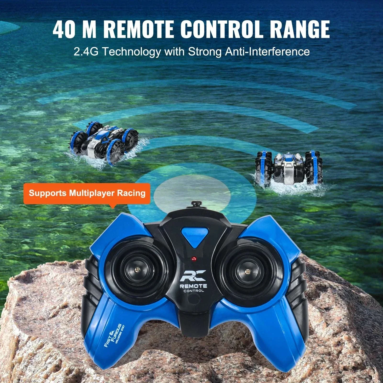 Amphibious RC Car Boat 2.4GHz Stunt Vehicle for Land & Water - Image 5