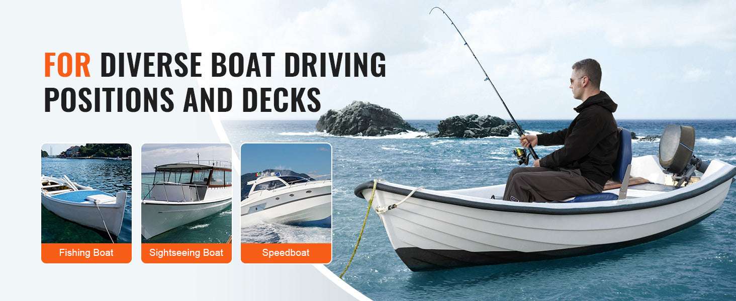 Folding Low Back Boat Seat 18.9" with Cushioned Support - Image 12