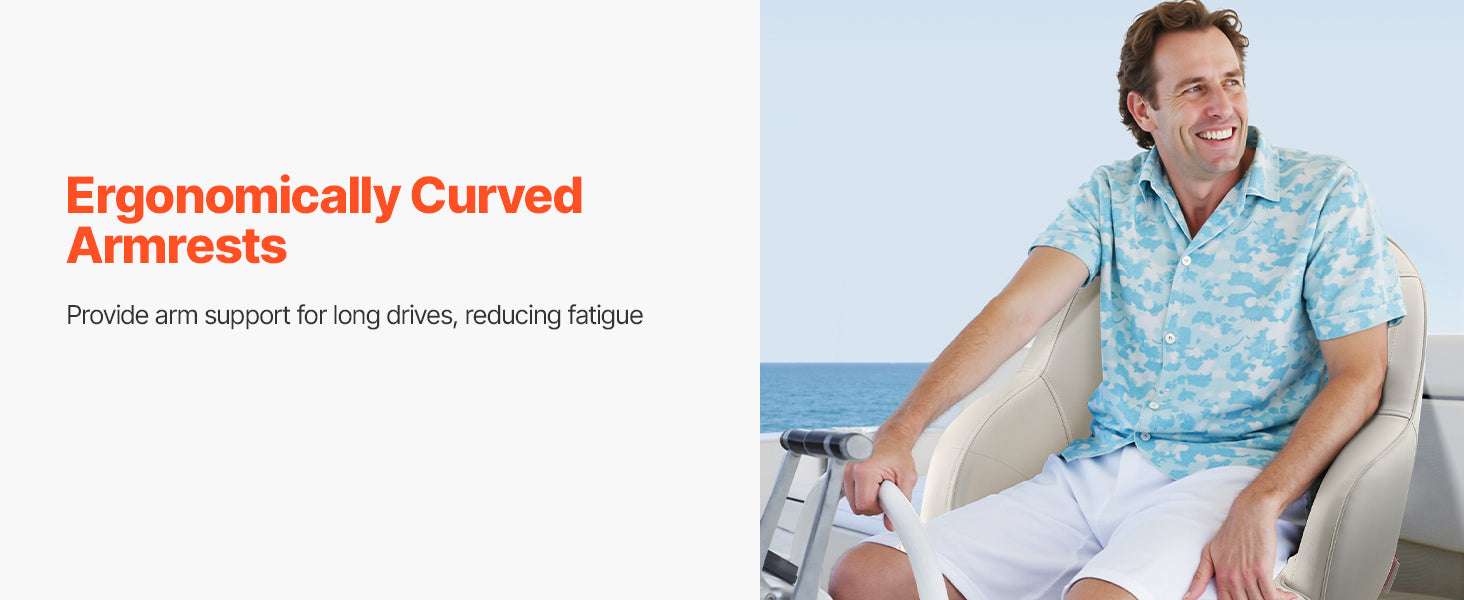 High Back Boat Captain Seat with Cushion & Waterproof PVC Cover - Image 11