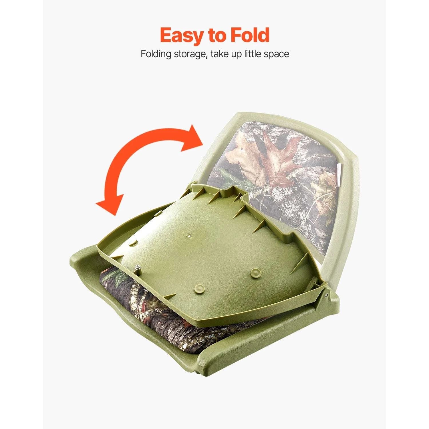 Folding Boat Seat with Thick Cushion & Low Backrest Support - Image 5
