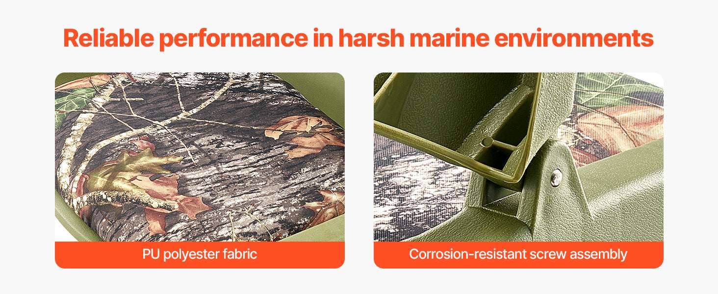 Folding Boat Seat with Thick Cushion & Low Backrest Support - Image 9