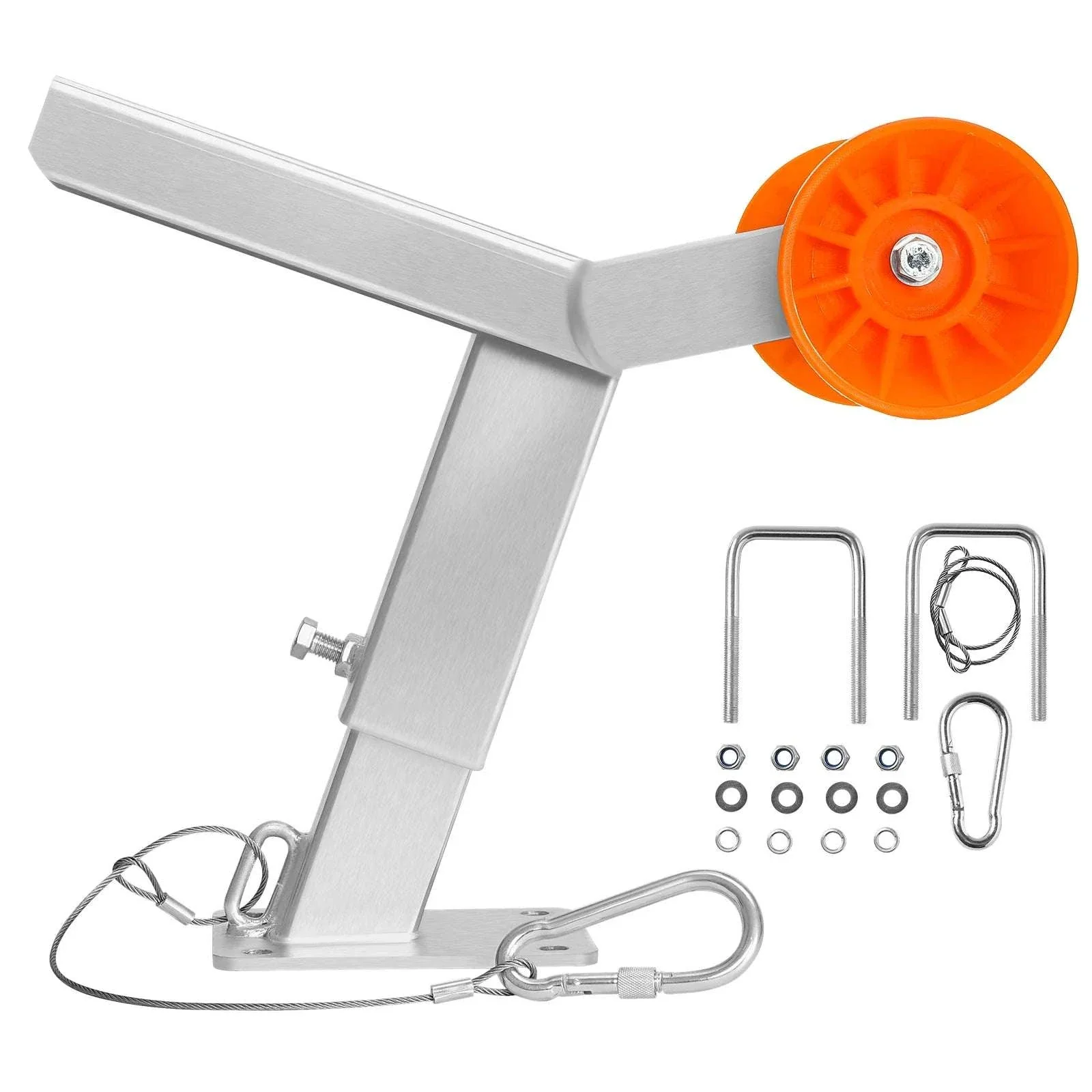 Adjustable Boat Trailer Winch Stand with Roller & U-Bolts