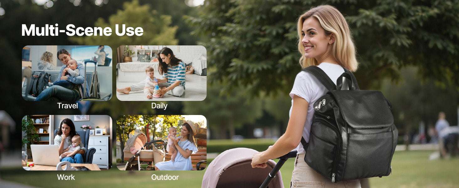 Breast Pump Backpack with Ice Pack & Organized Storage for Travel - Image 12