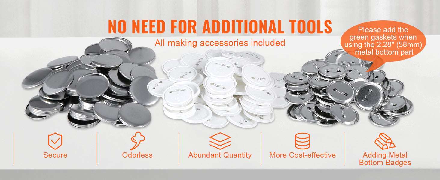 Button Maker Machine Kit with Molds & Parts for Custom Pins - Image 12