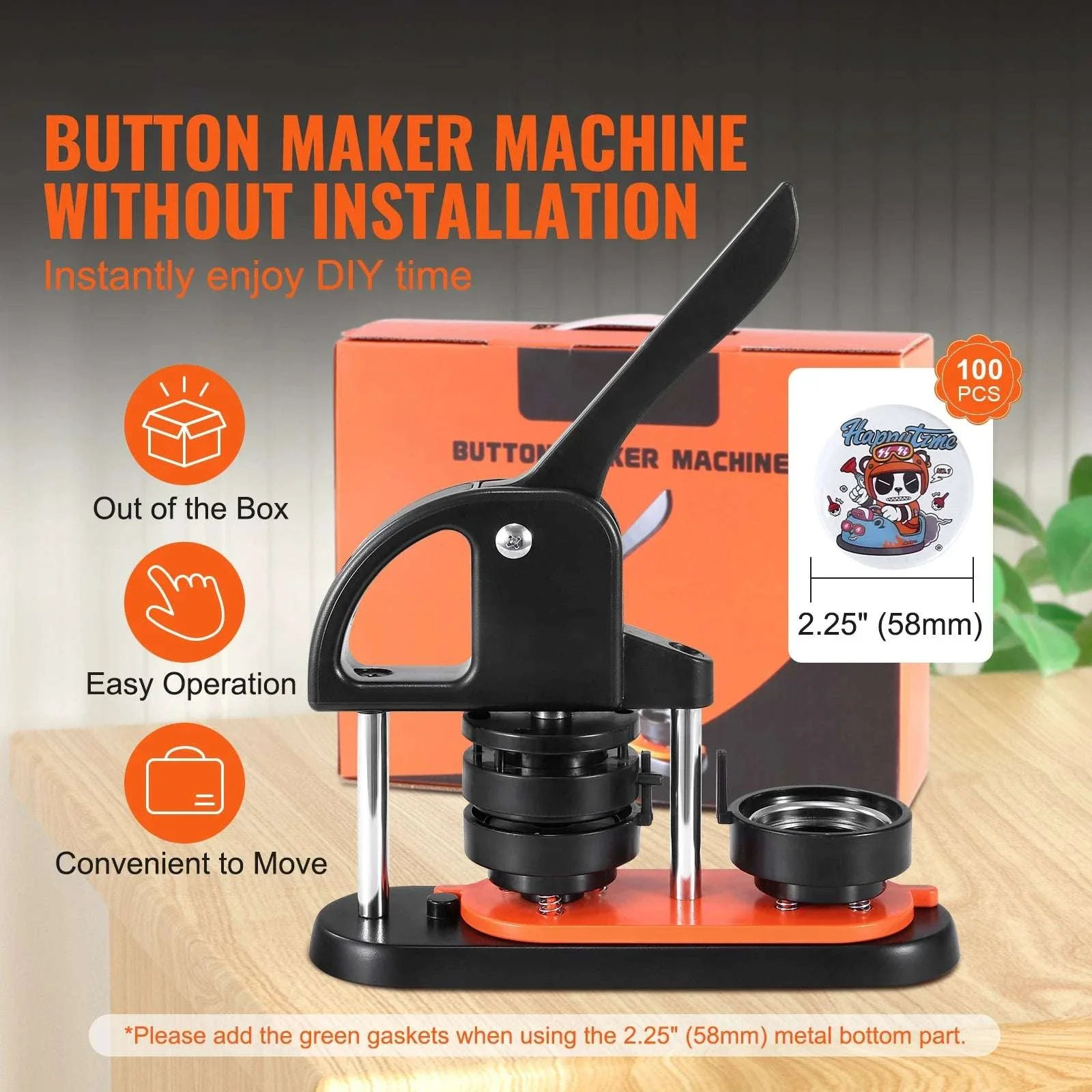 Button Maker Machine Kit with Molds & Parts for Custom Pins - Image 2