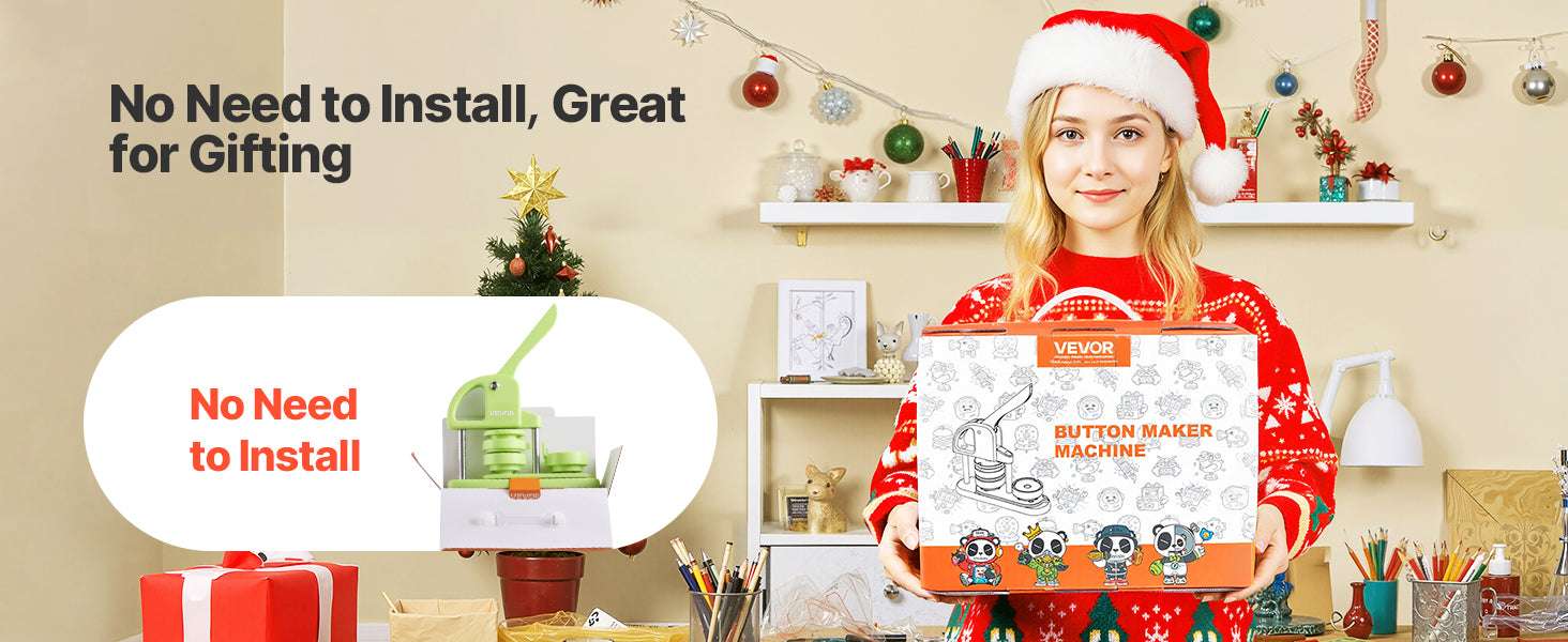 Button Maker Machine Kit with 100 Parts, Cutter & Ergonomic Handle - Image 9