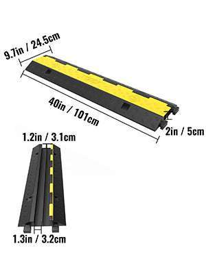 Heavy Duty Cable Protector Ramp 2 Channel 11000 lbs Driveway Cover - Image 20