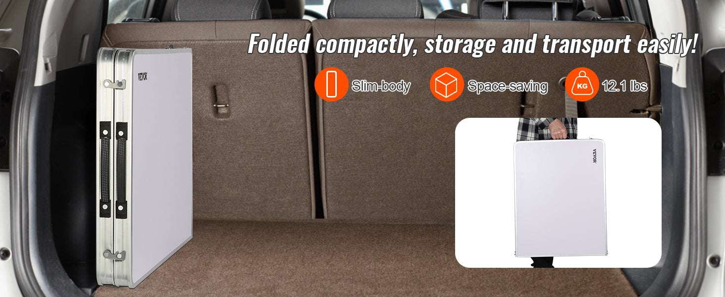 Folding Camping Kitchen Table with Storage & Adjustable Height - Image 11