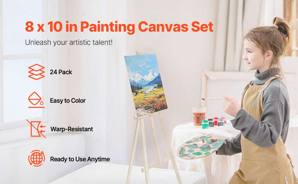 24-Pack 8x10 Pre-Primed Canvas Boards for Painting - Image 8