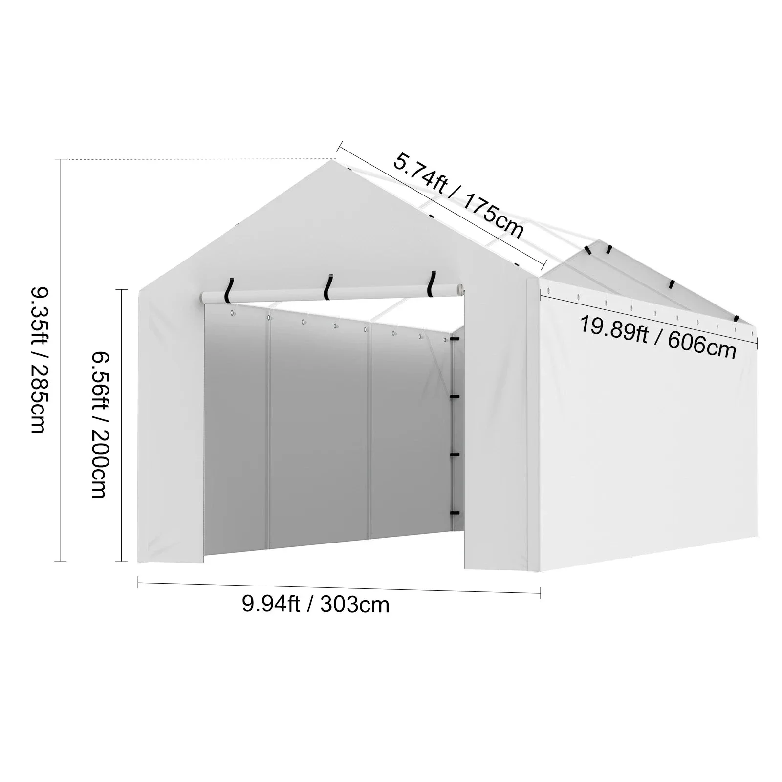 Carport Replacement Canopy Cover with Ball Bungees - Image 21