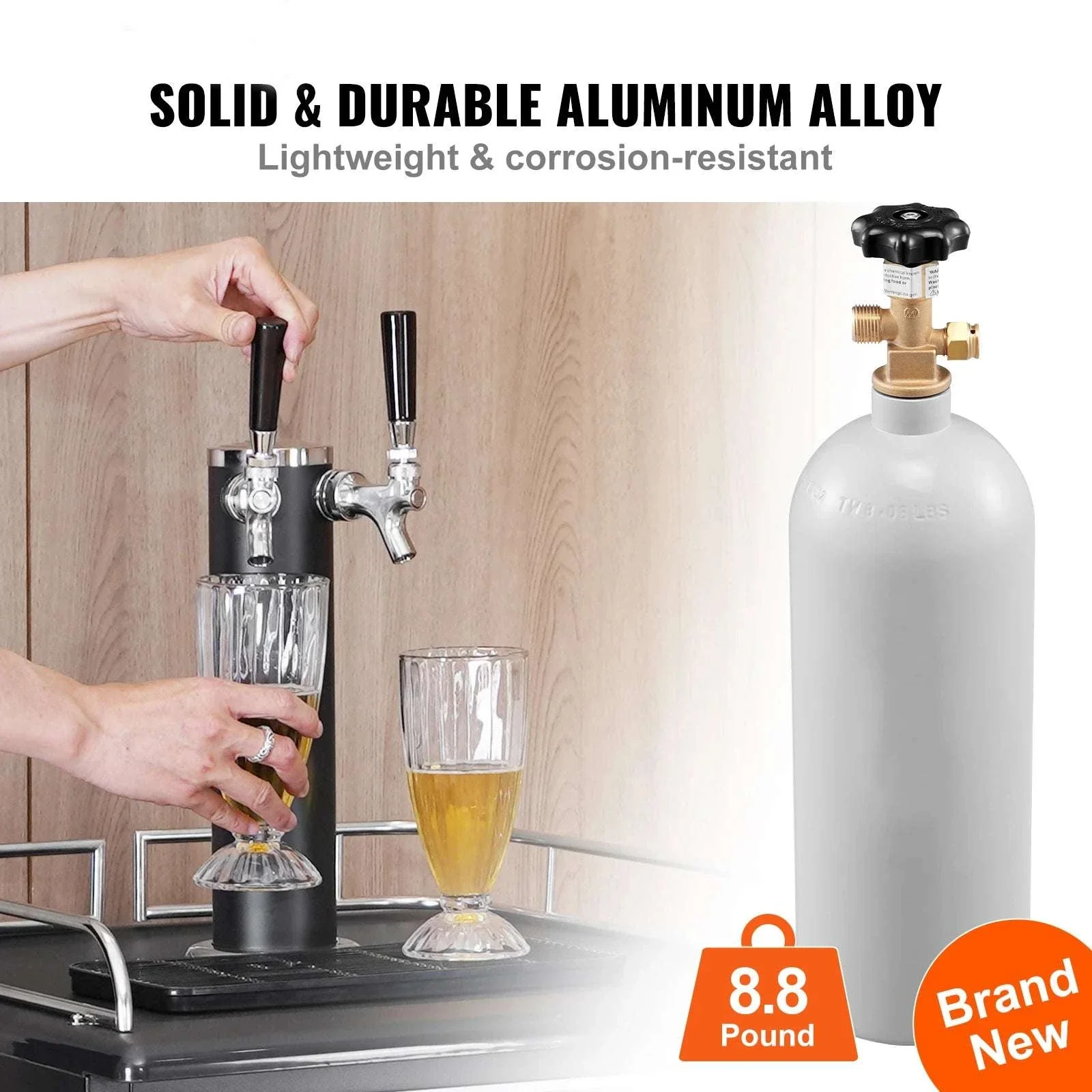 CO2 Regulator with Gauge & Check Valve for Draft Beer Homebrew - Image 2