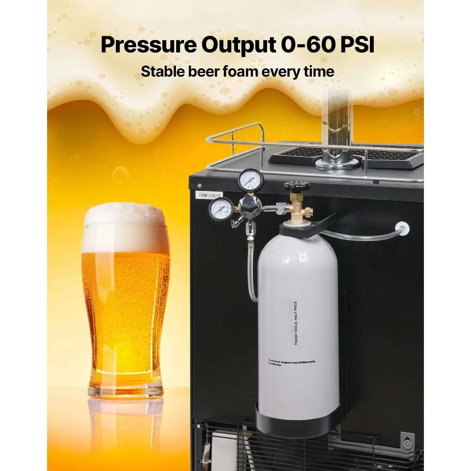 10 lb Aluminum CO2 Tank with CGA320 Valve for Beer Kegs - Image 6