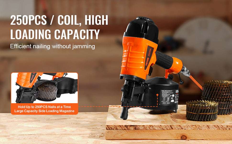 Pneumatic Coil Siding Nailer 70–120 PSI High-Capacity Nail Gun - Image 9