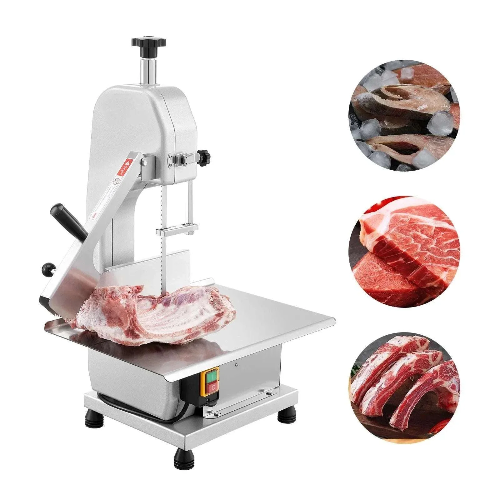 Commercial Electric Meat Bandsaw Stainless Steel Bone Saw 650W
