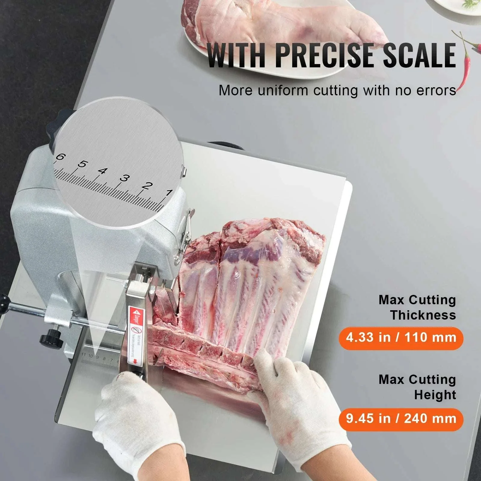 Commercial Electric Meat Bandsaw Stainless Steel Bone Saw 650W - Image 6