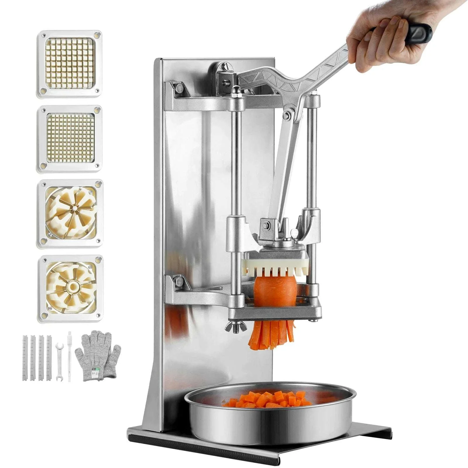 Commercial French Fry Cutter with 4 Blades & Extended Handle - Image 14