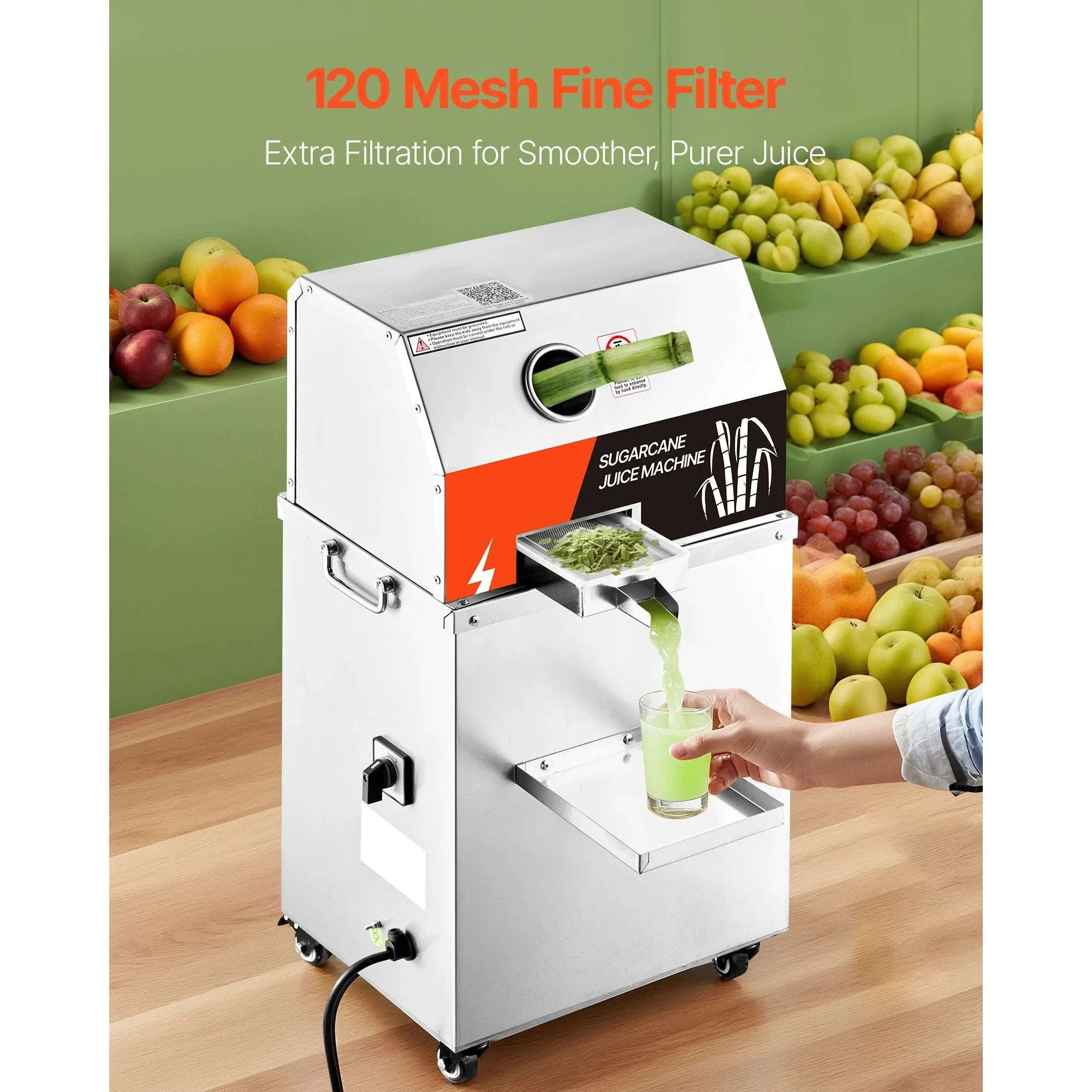 Commercial Sugar Cane Juicer 800W High Output 3-Roller Machine - Image 5