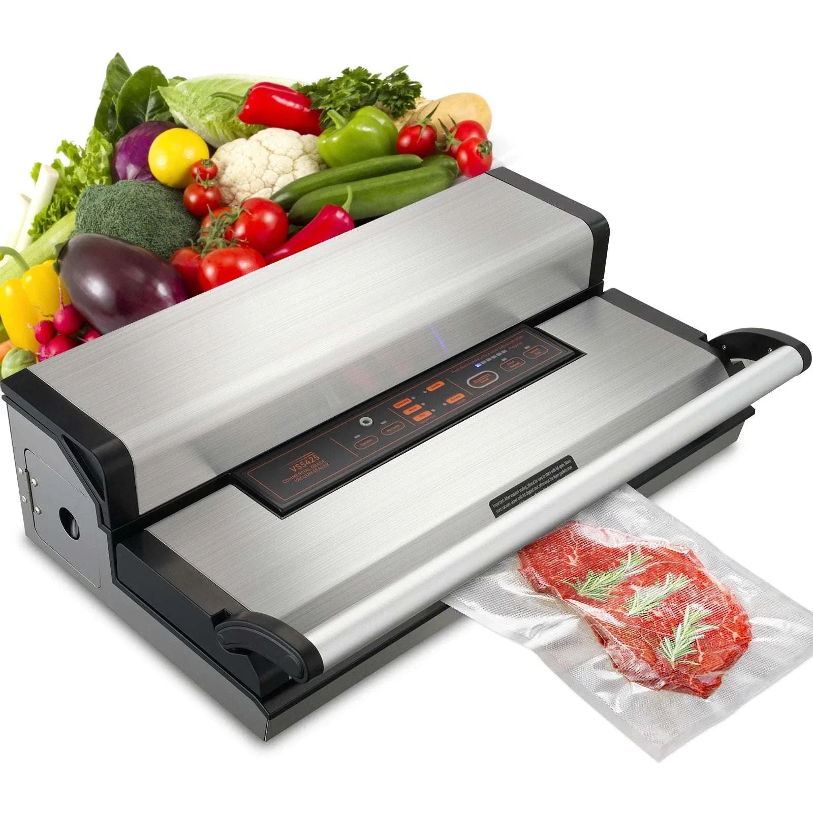 Commercial Vacuum Sealer Machine with Cutter & Bag Storage