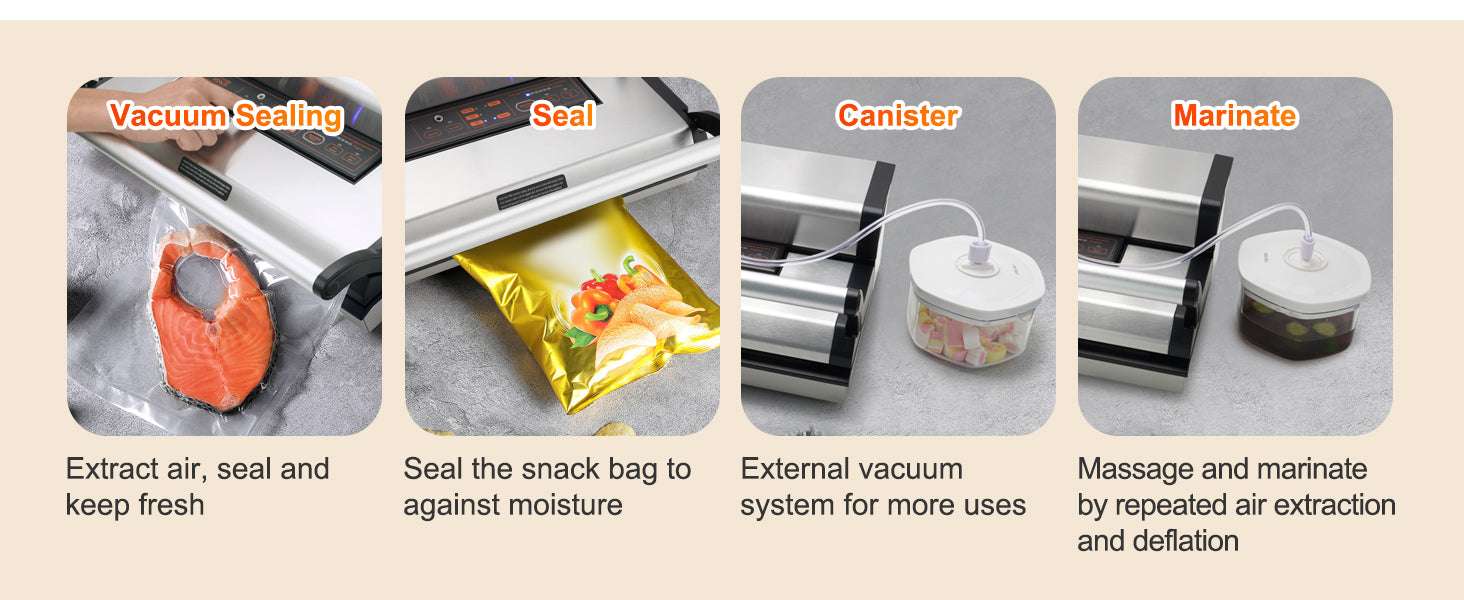 Commercial Vacuum Sealer Machine with Cutter & Bag Storage - Image 13