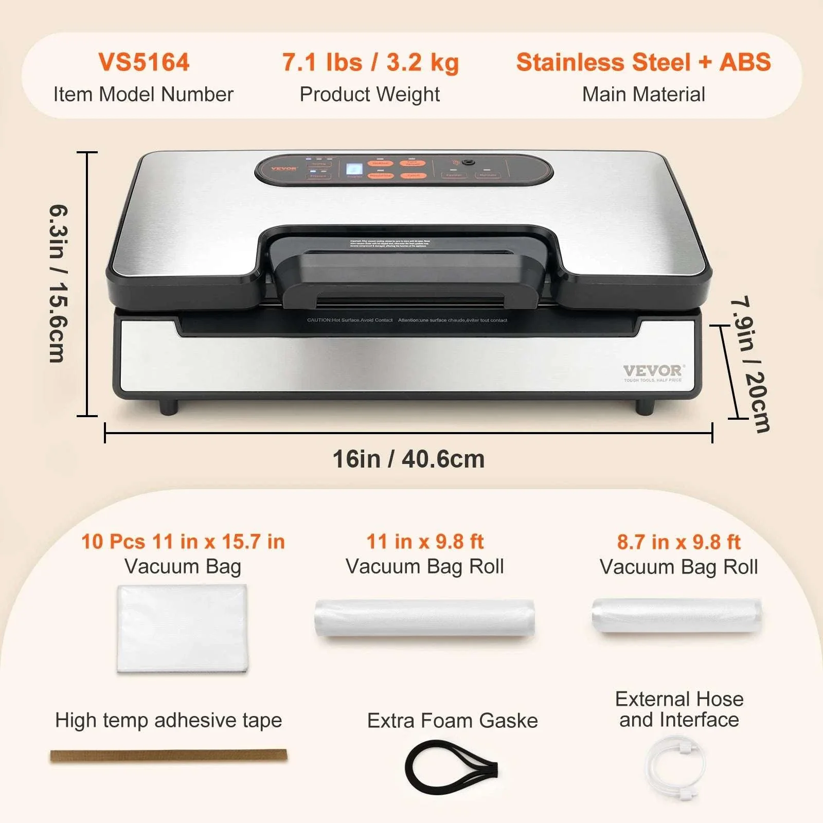 Commercial Vacuum Sealer Machine with Cutter & Bag Storage - Image 21