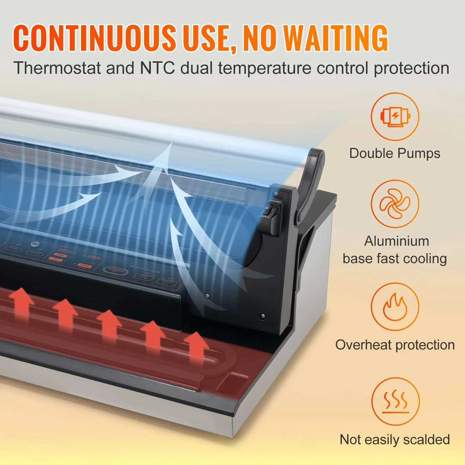 Commercial Vacuum Sealer Machine with Cutter & Bag Storage - Image 3