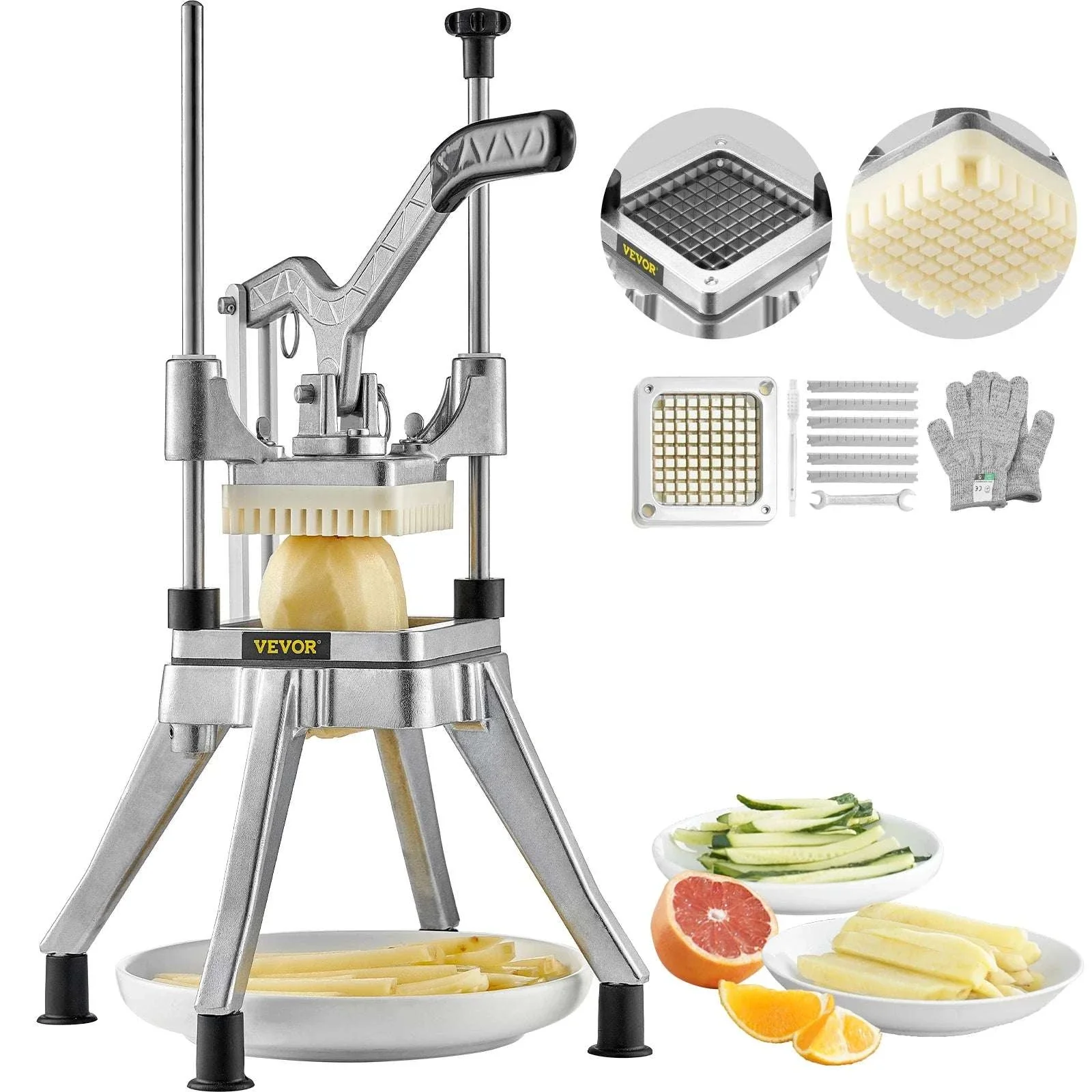 Commercial Vegetable Chopper with 3/8" Blade Stainless Steel Cutter