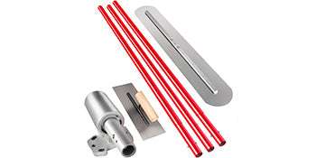Concrete Bull Float Kit 1200x200mm with 4 Handles Round End Trowel - Image 19