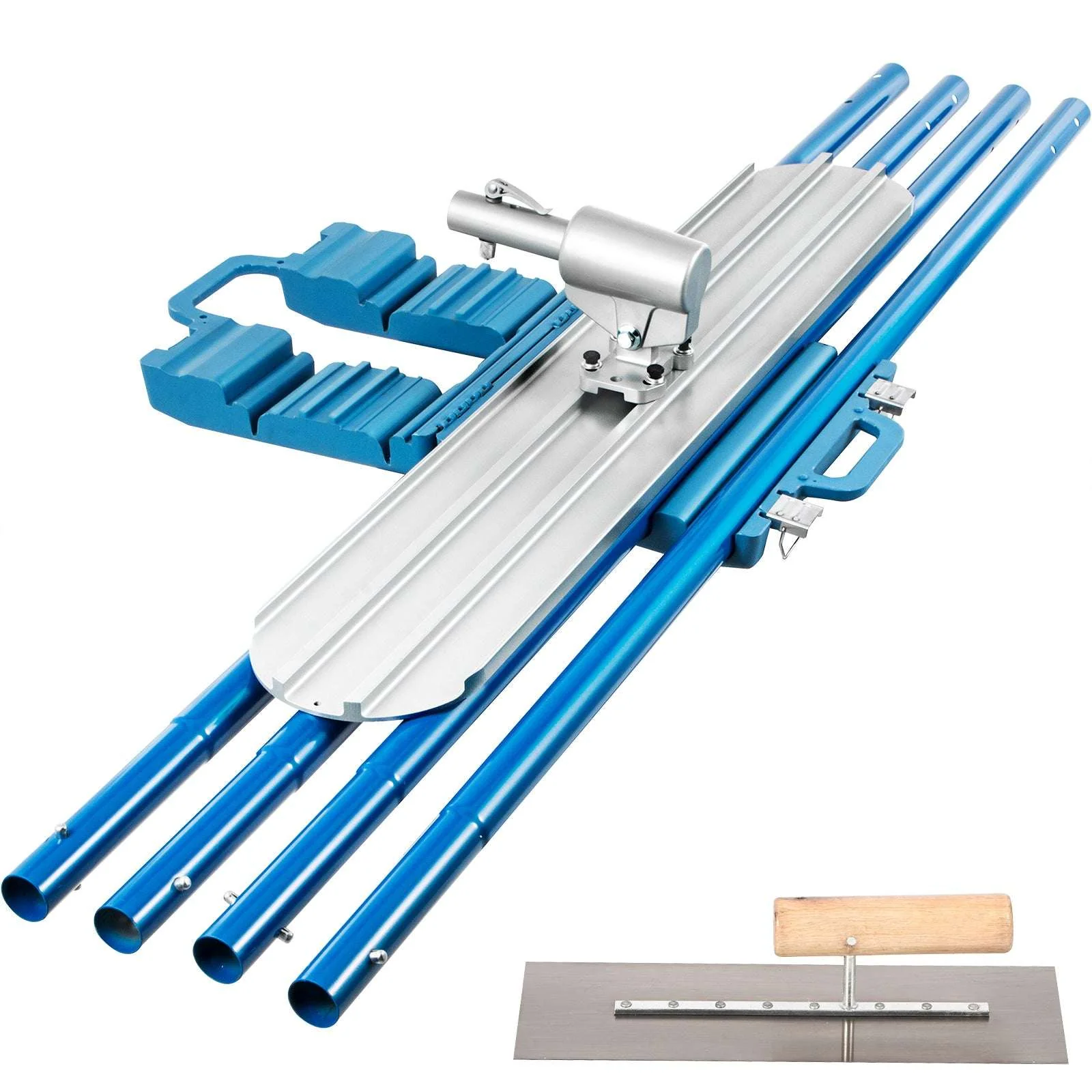 Concrete Bull Float Kit 1200x200mm with 4 Handles Round End Trowel - Image 8