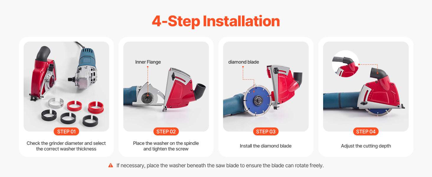 Angle Grinder Dust Shroud 4–5 Inch with Adjustable Depth & Vacuum Port - Image 12
