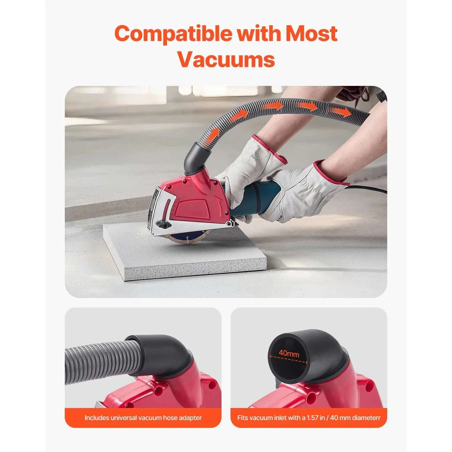 Angle Grinder Dust Shroud 4–5 Inch with Adjustable Depth & Vacuum Port - Image 4
