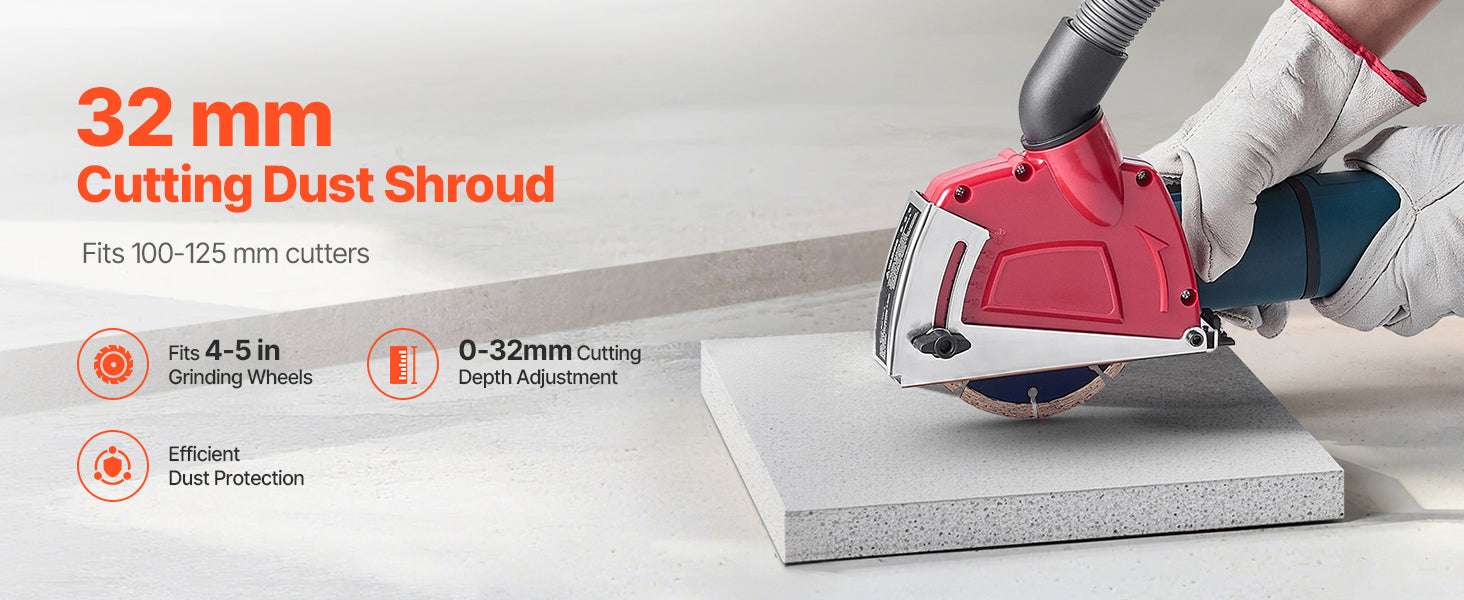 Angle Grinder Dust Shroud 4–5 Inch with Adjustable Depth & Vacuum Port - Image 8