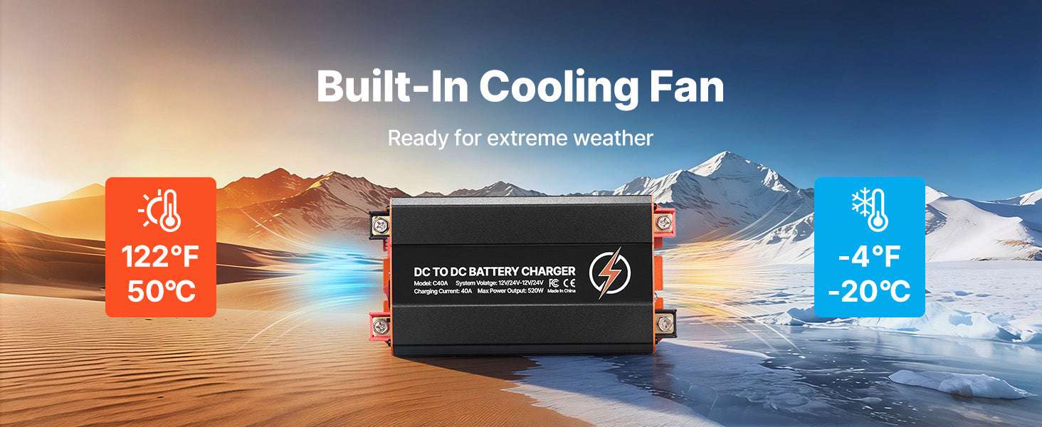 520W 40A DC to DC Battery Charger 12V/24V for RV & Off-Grid Use - Image 11