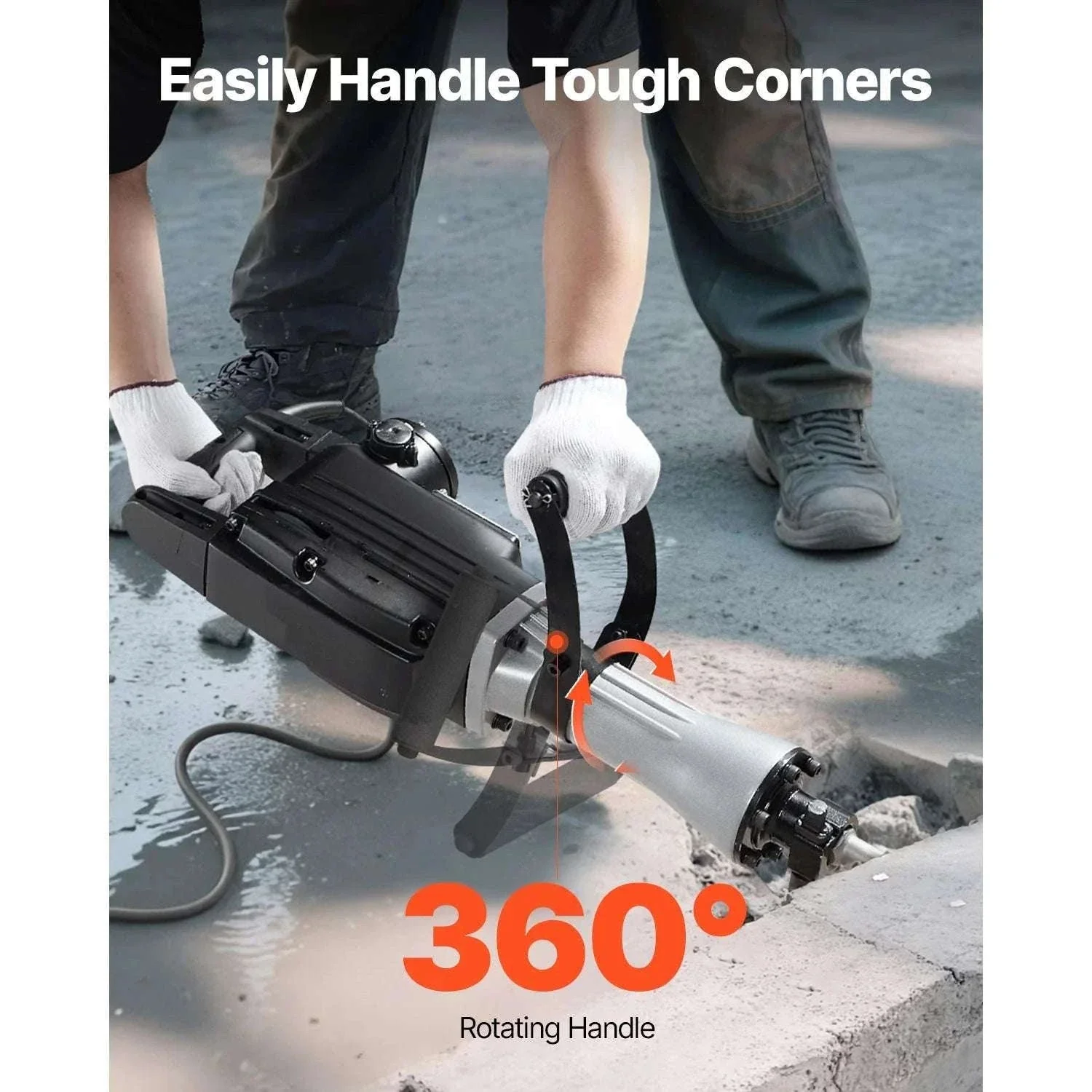 2800W Electric Demolition Jack Hammer 1200 BPM Concrete Breaker Kit - Image 3