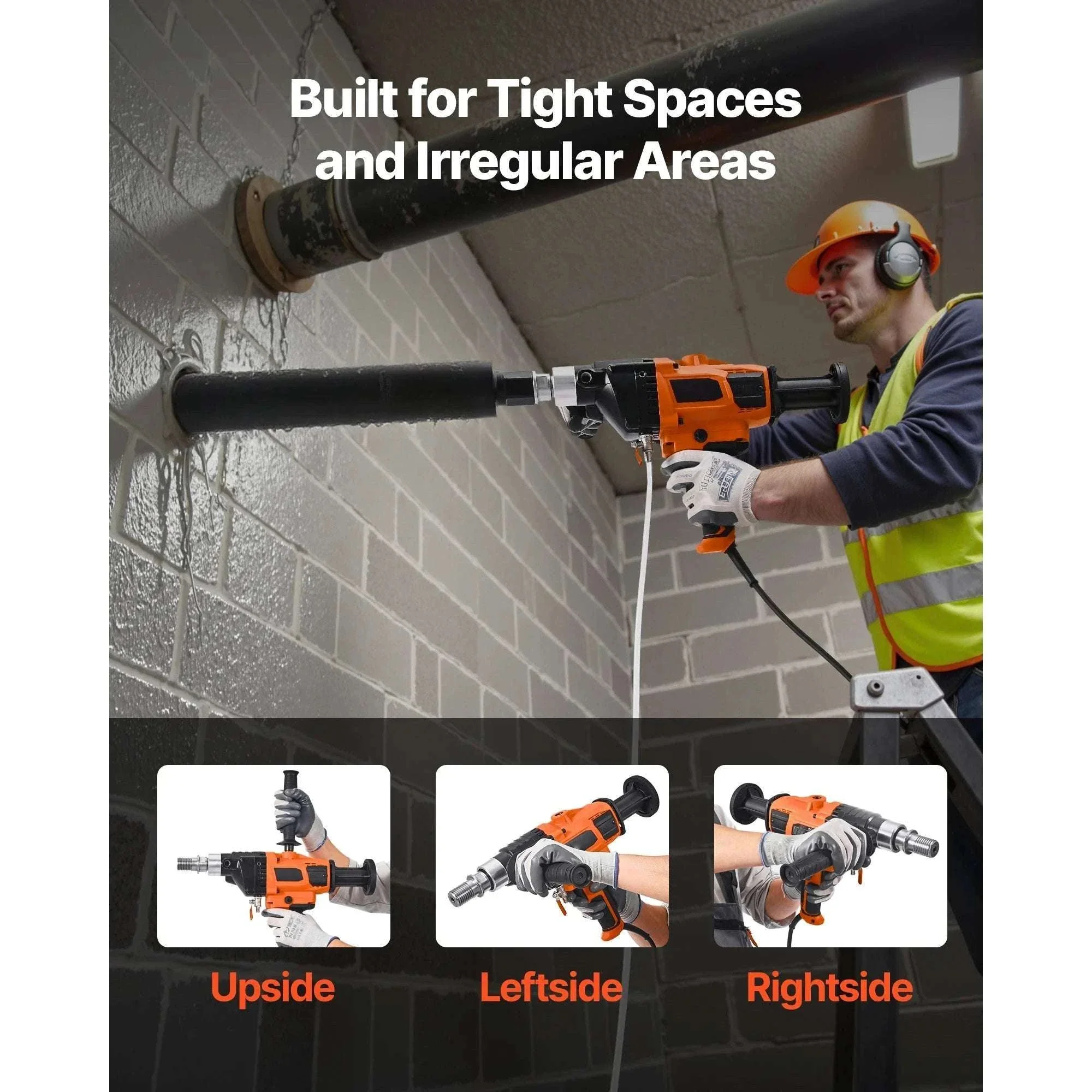 Diamond Core Drill Machine 1800/2000W Wet & Dry with 4 Drill Bits - Image 3