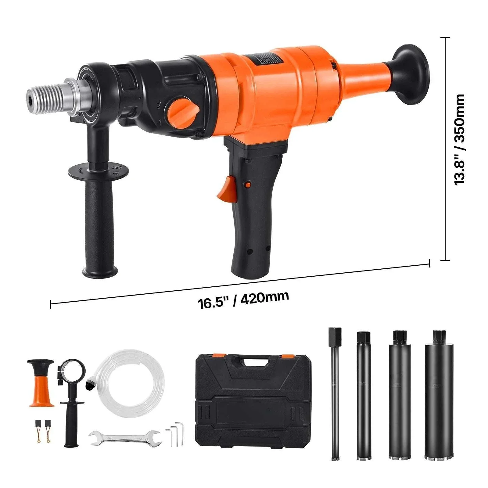 Diamond Core Drill Machine 1800/2000W Wet & Dry with 4 Drill Bits - Image 8