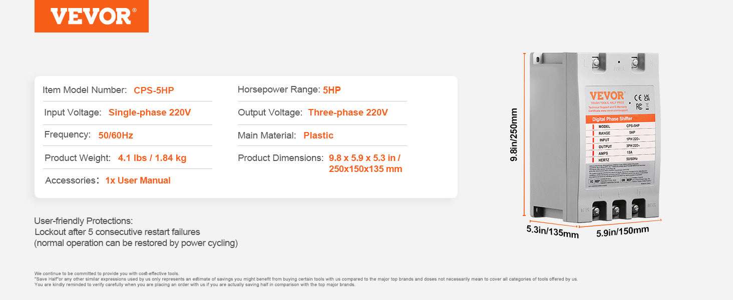 Digital Phase Converter Single to 3 Phase 5HP 7.5HP 10HP - Image 14