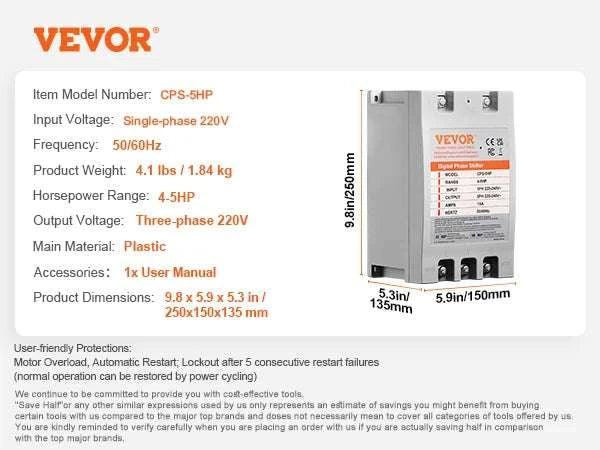 Digital Phase Converter Single to 3 Phase 5HP 7.5HP 10HP - Image 16