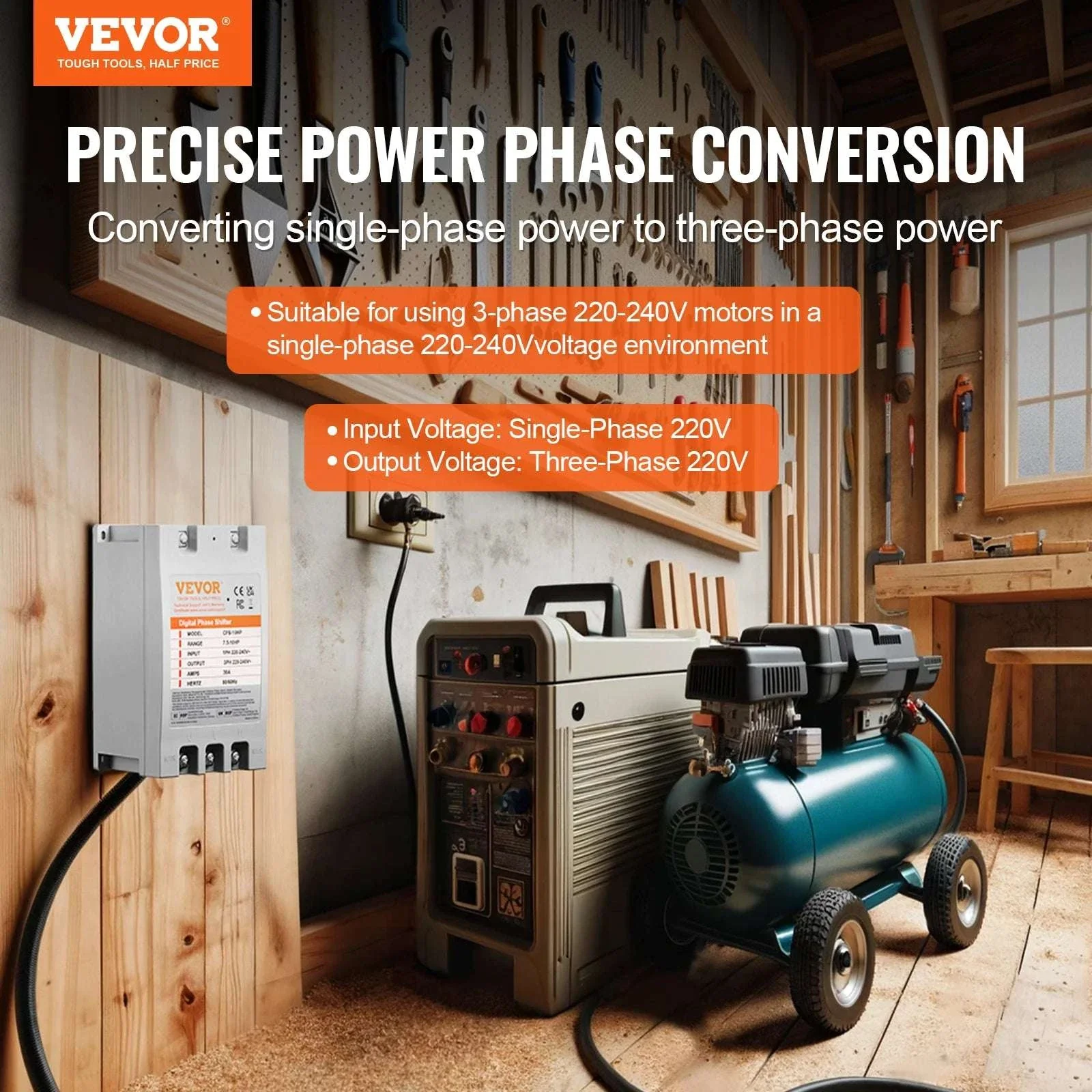 Digital Phase Converter Single to 3 Phase 5HP 7.5HP 10HP - Image 2