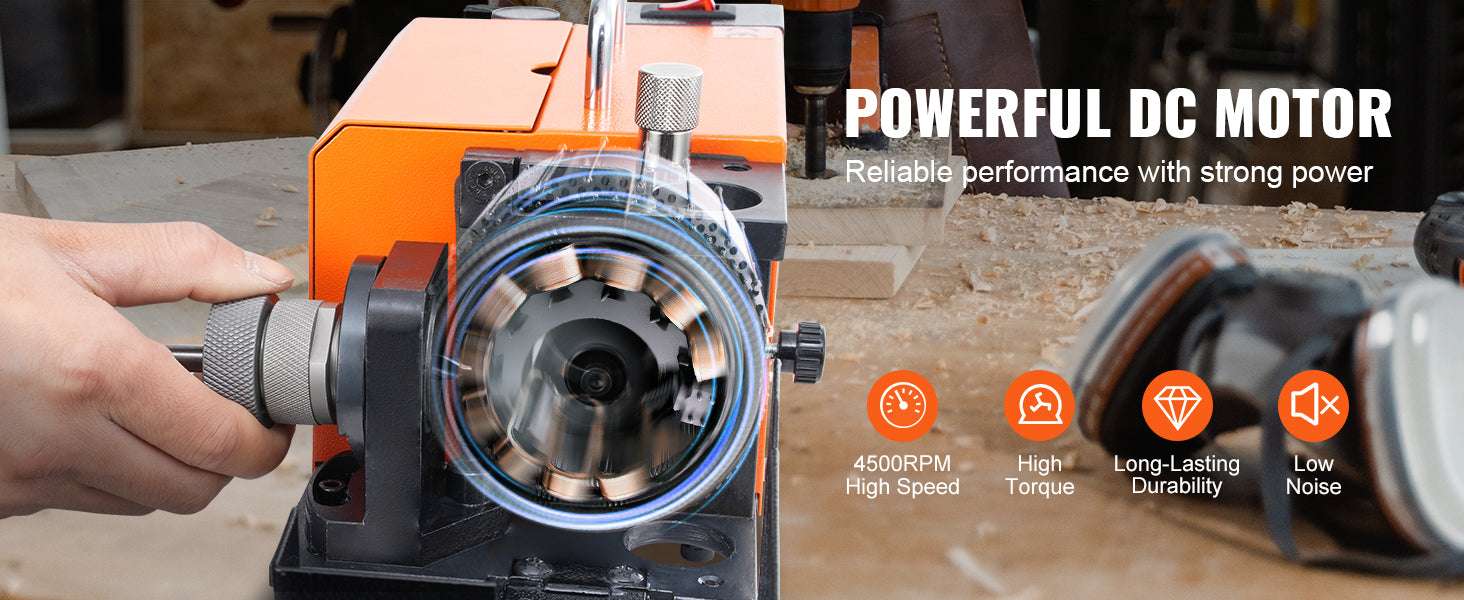 Drill Bit Sharpener Machine 4500RPM Adjustable Angle with 18 Collets - Image 11