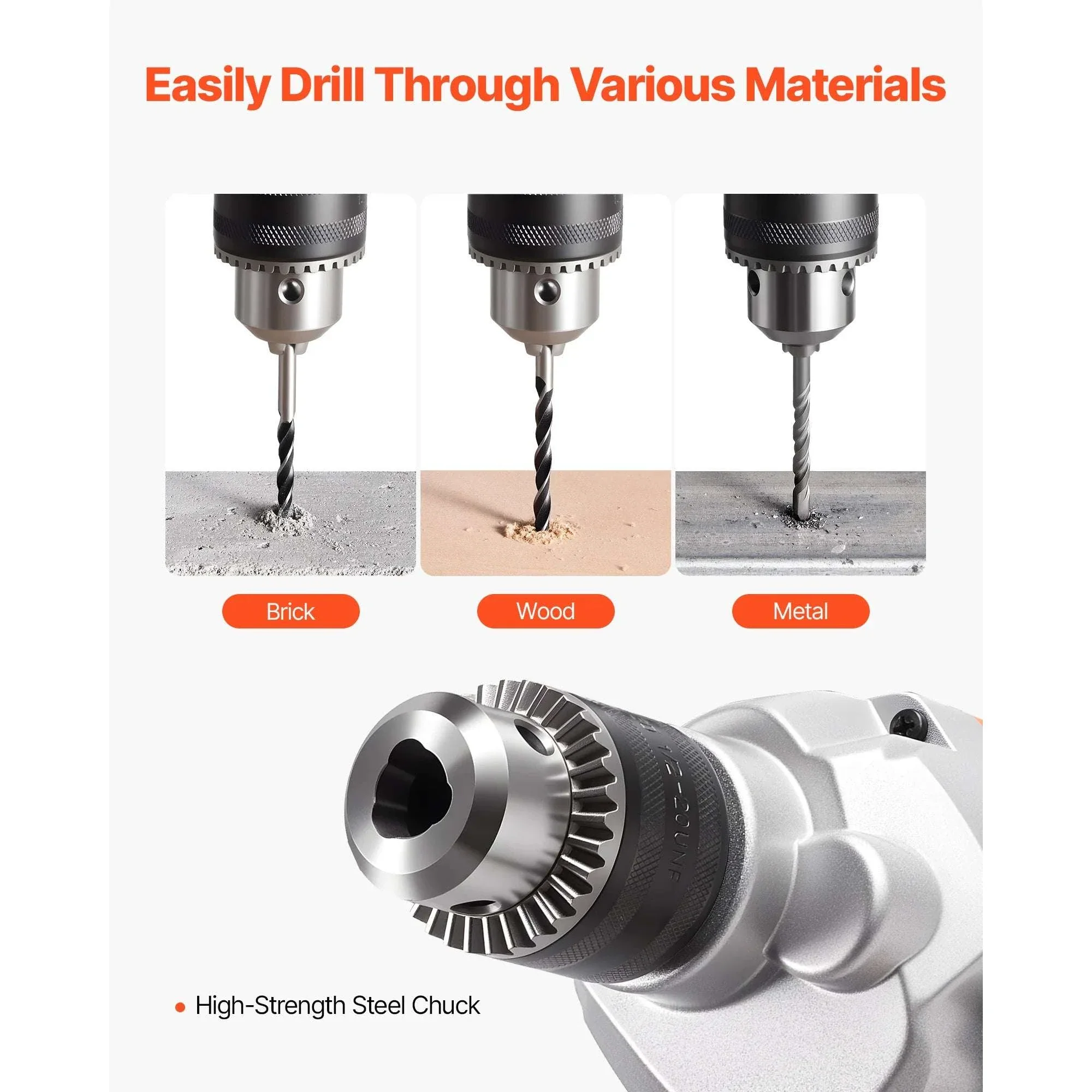 1100W Corded Drill Mixer with D-Handle & Variable Speed Control - Image 4
