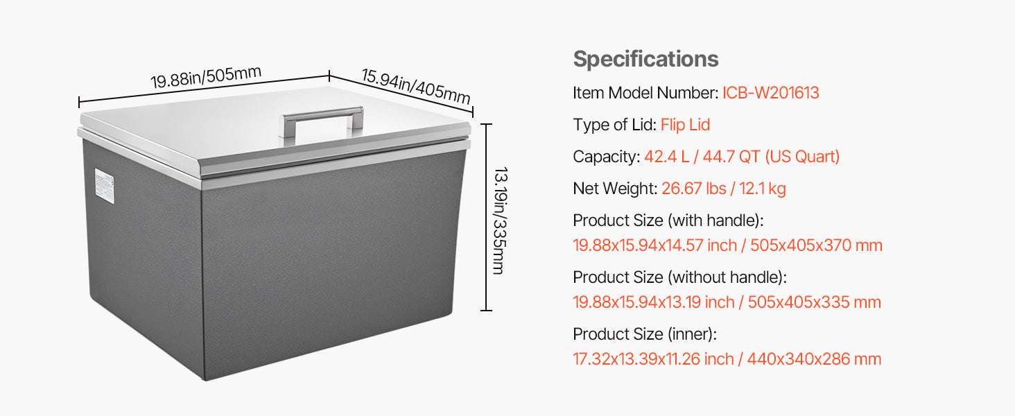 Drop-In Stainless Steel Ice Chest with Lid & Drain for Outdoor Bar - Image 21