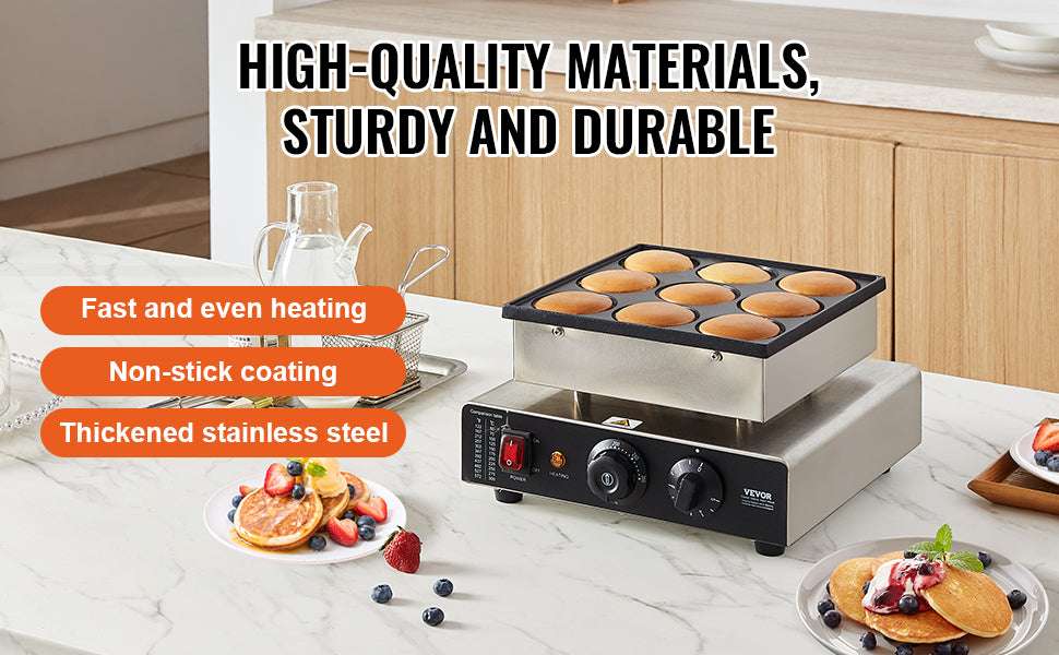 9-Piece Dutch Pancake Maker with Timer & Temperature Control - Image 10