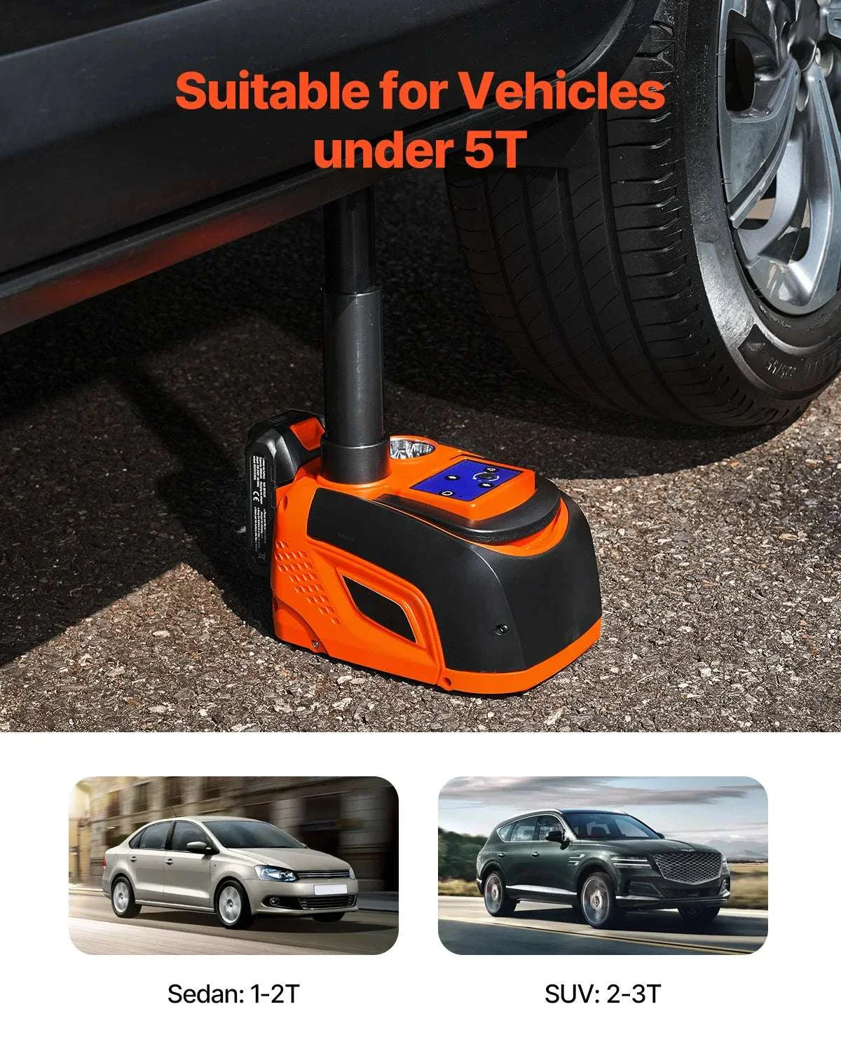 Electric Car Jack 5T with Remote Control & LED Light - Image 5