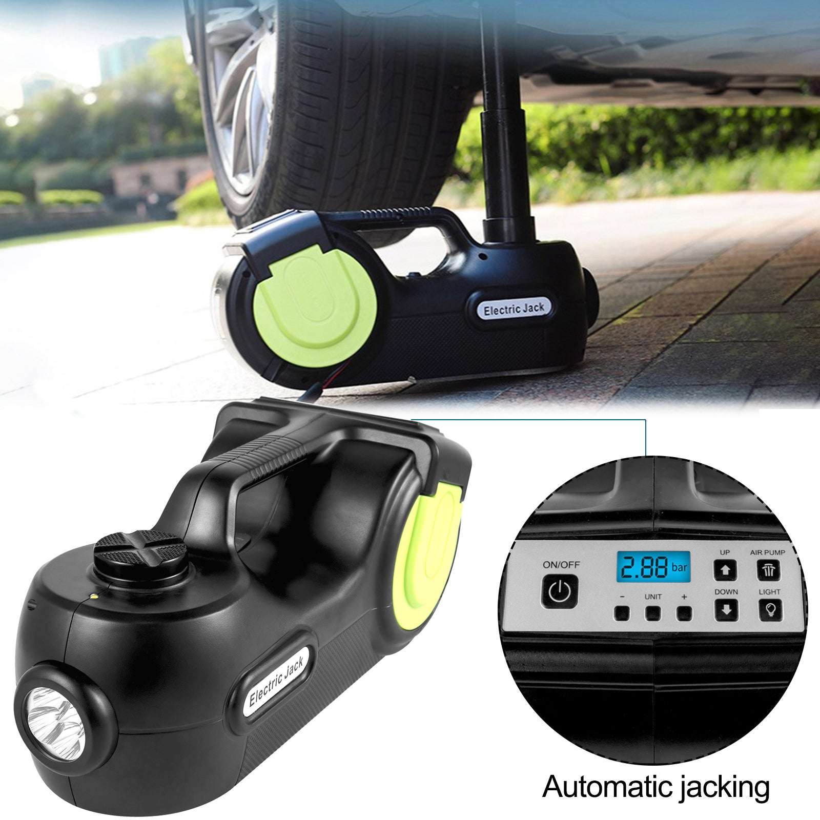 5 Ton Electric Car Jack Kit with Impact Wrench & Inflator - Image 11