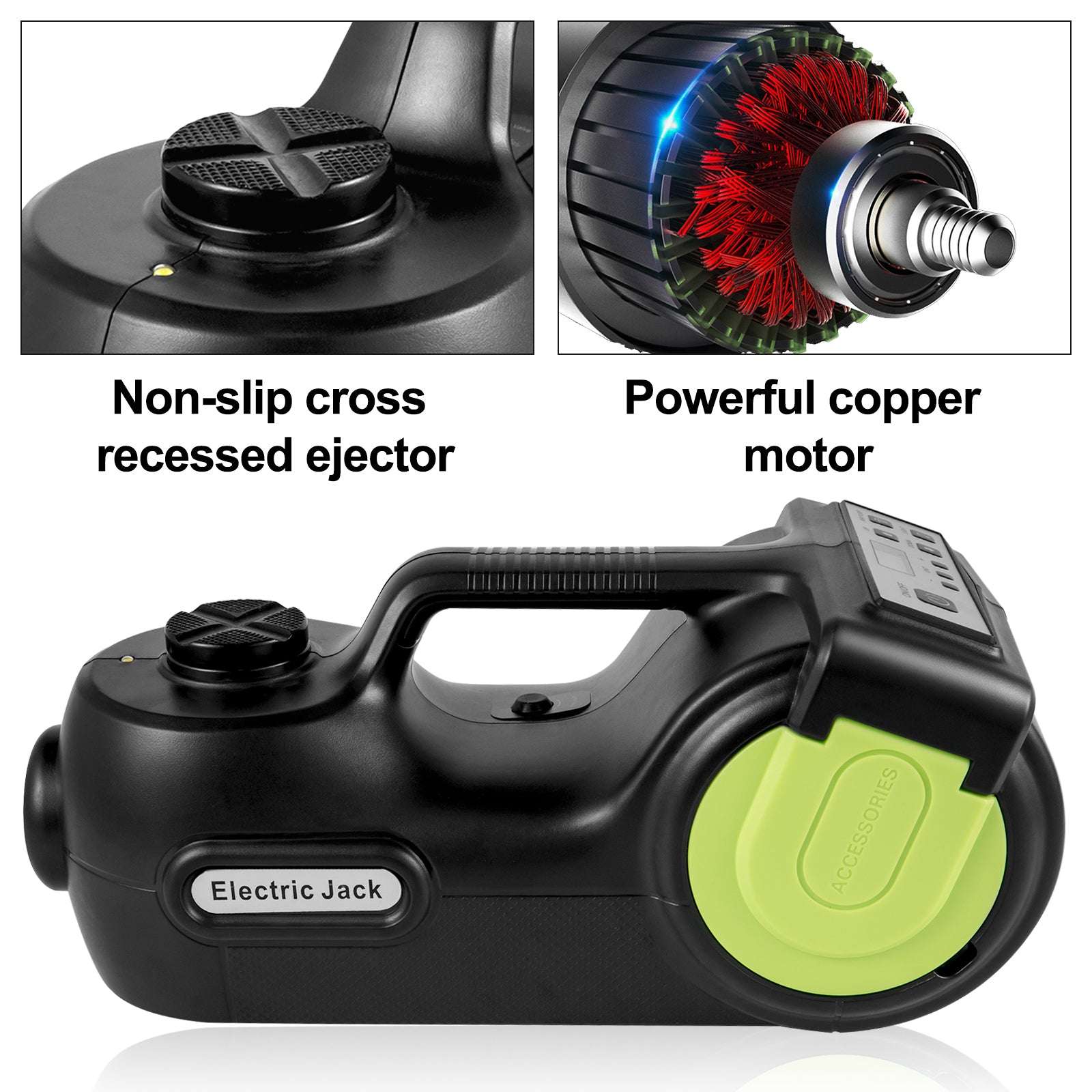 5 Ton Electric Car Jack Kit with Impact Wrench & Inflator - Image 14
