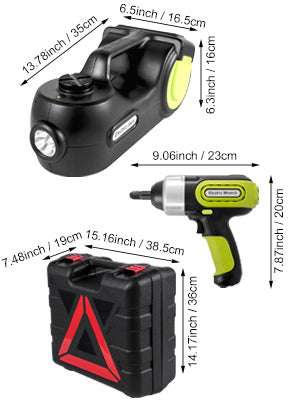 5 Ton Electric Car Jack Kit with Impact Wrench & Inflator - Image 16