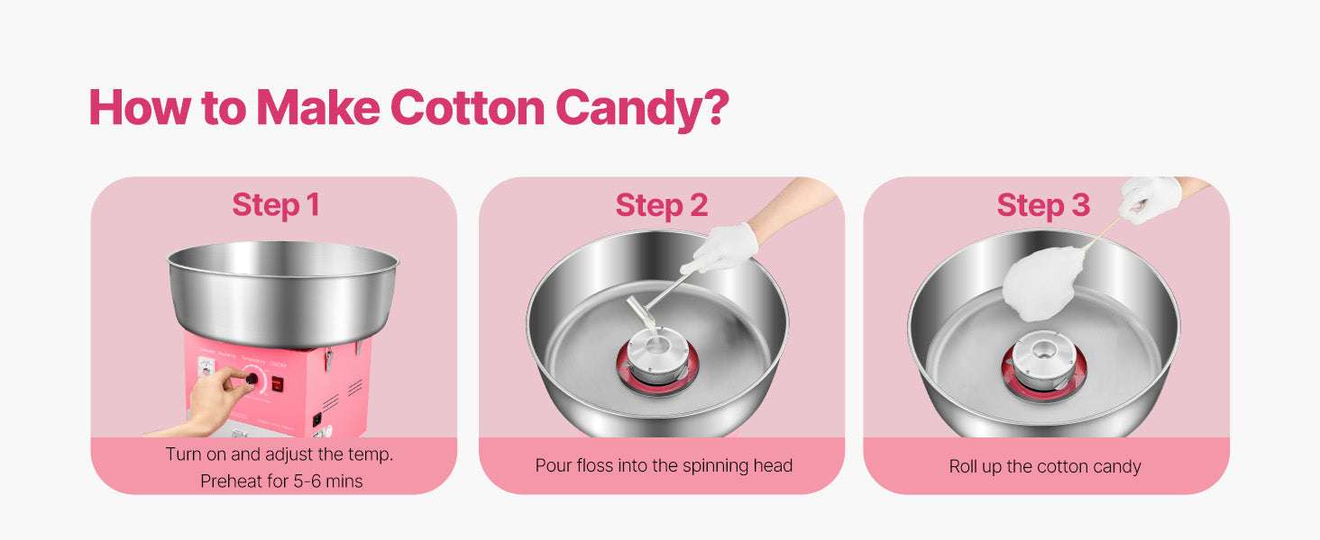 Commercial Cotton Candy Machine with Large Bowl for Parties - Image 12