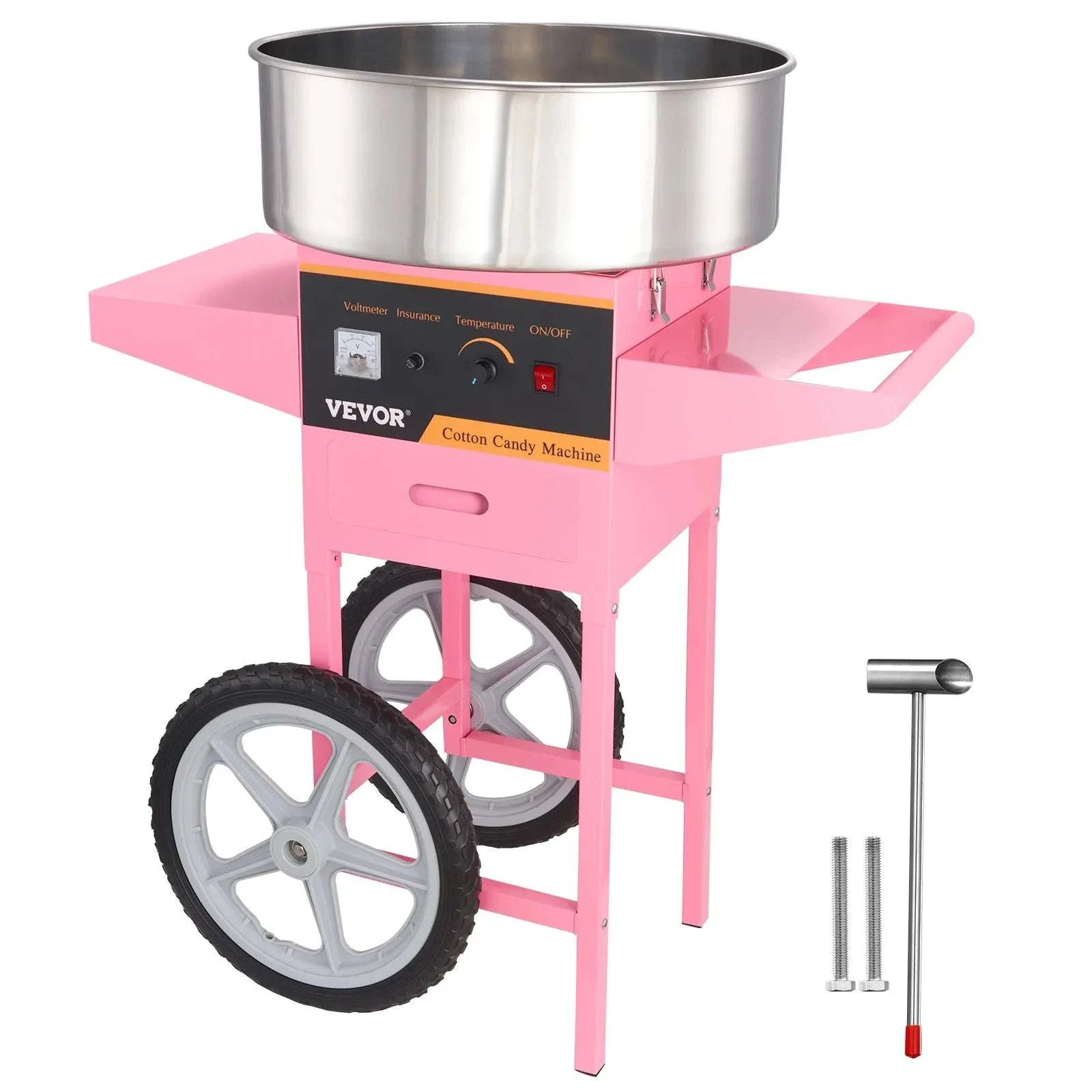 Electric Cotton Candy Machine Cart 1000W Commercial Floss Maker - Image 14